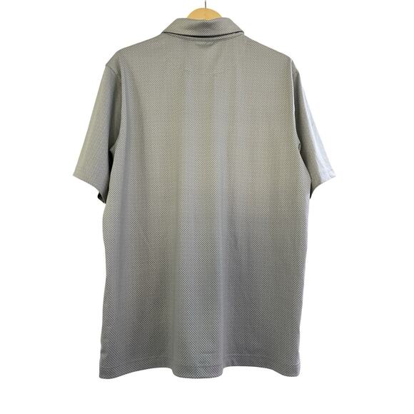 WALTER HAGEN P11 Textured Stripe Performance Polo Shirt Size L Gray Golf UPF 50 - Picture 2 of 9